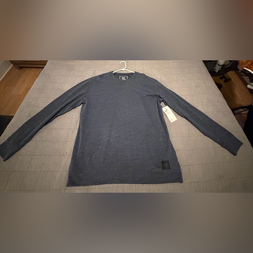 Men’s Crewneck- Saxx - Heathered Navy - Size L
